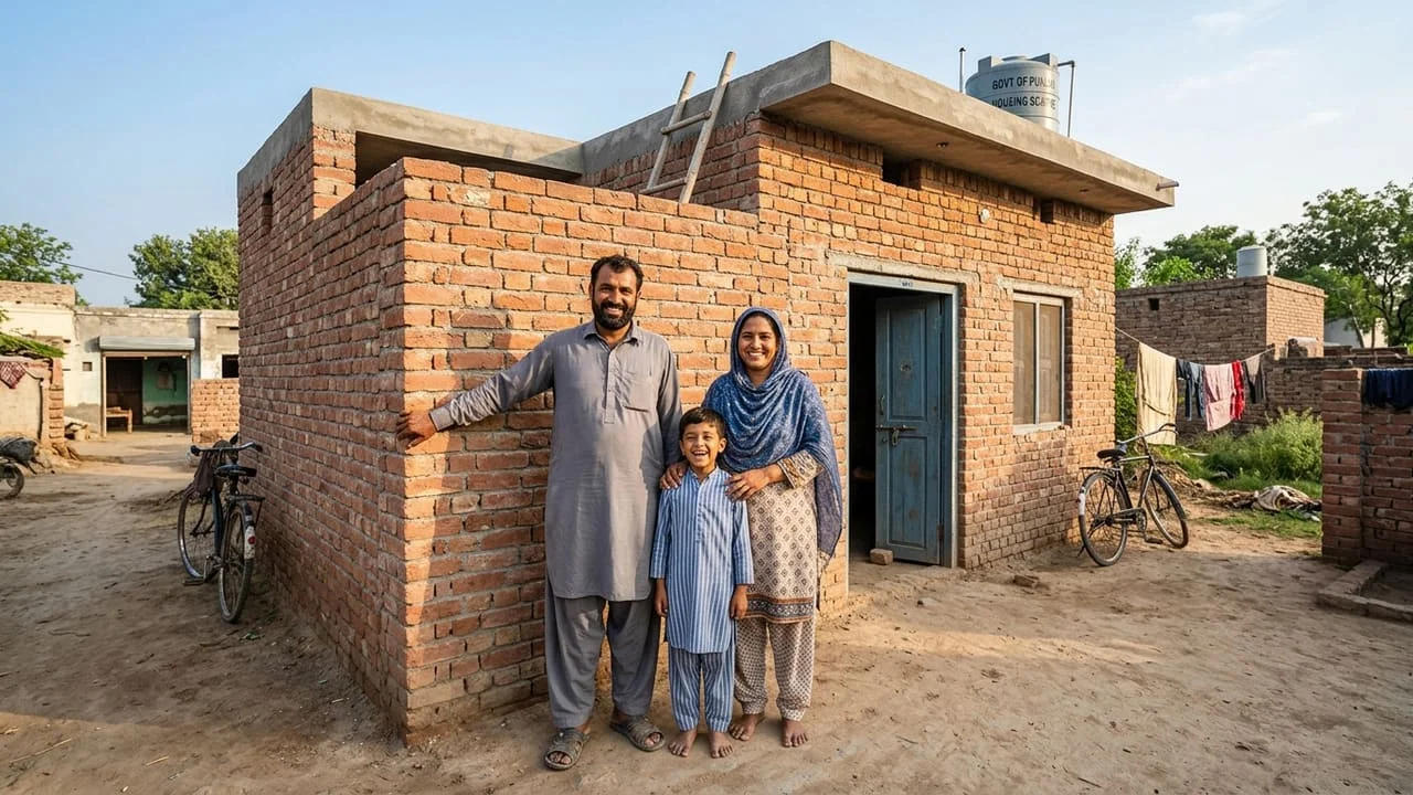 Newly constructed family home under the CM Punjab Apni Chhat Apna Ghar housing loan program
