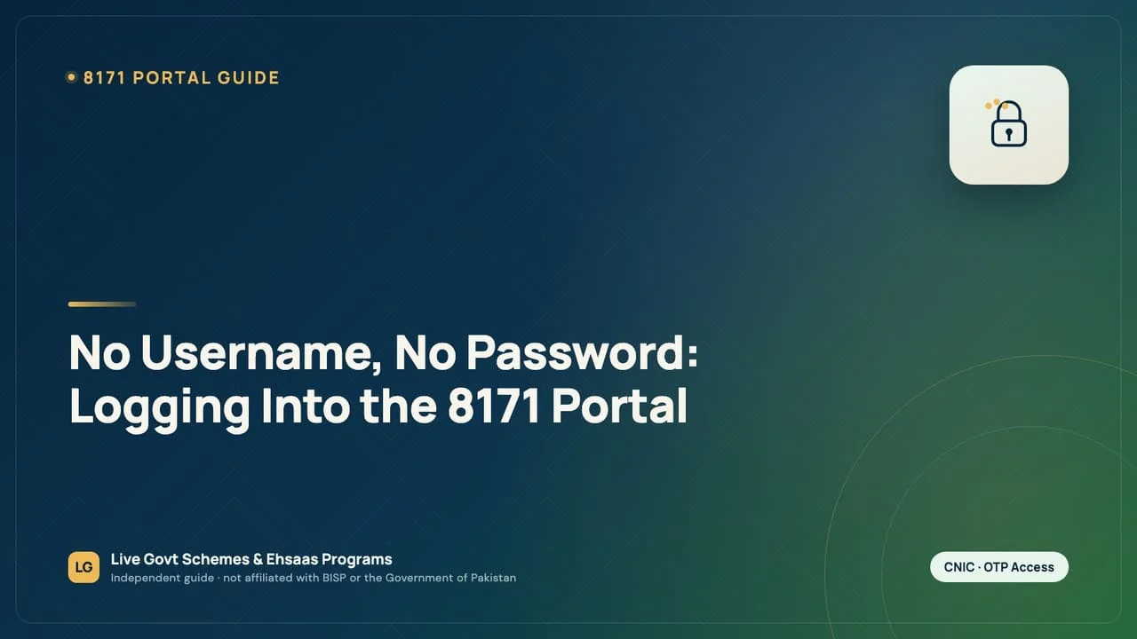 Secure digital portal login screen representation for BISP official portal guidance
