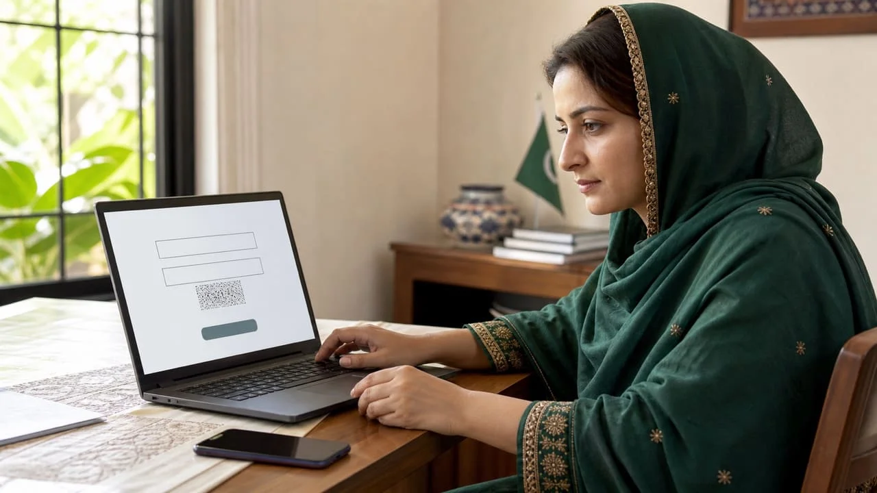 Checking BISP online registration status using CNIC card details