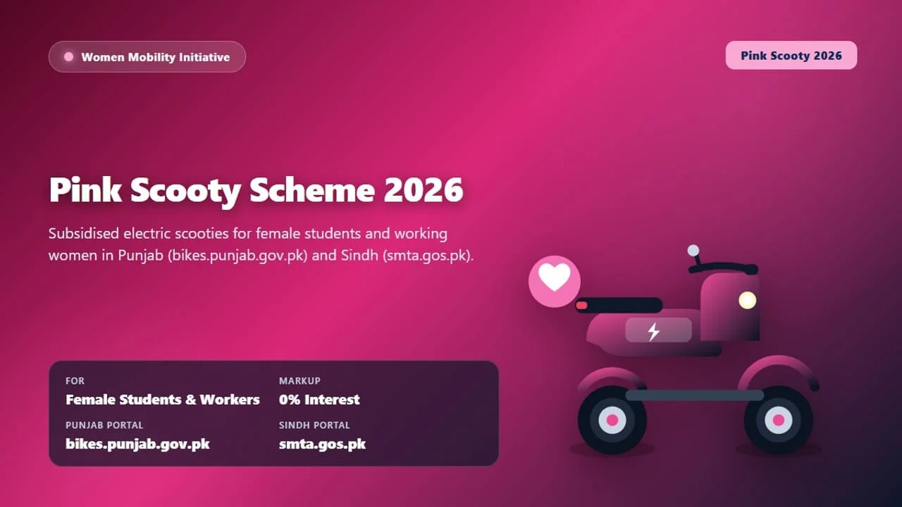 Female students riding pink scooties provided under government mobility scheme